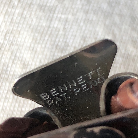 Vintage Native American Sterling Bennett Turquoise Carnelian Talon Claw Bolo - Picture 14 of 14